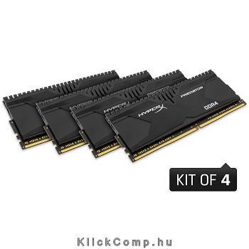 16GB DDR4 Memória 2666MHz Kit 4db 4GB memória KINGSTON HyperX Predator XMP HX42 fotó, illusztráció : HX426C13PB2K4_16