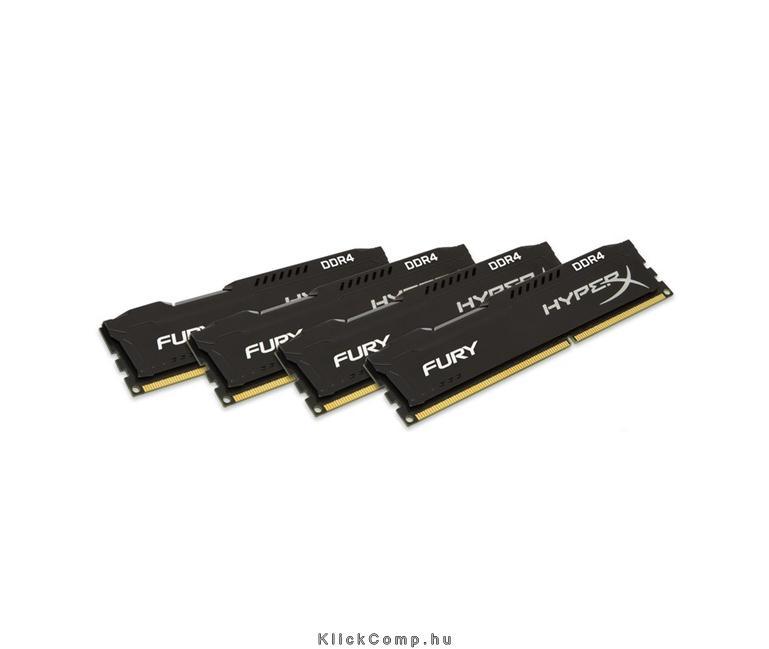 32GB DDR4 Memória 2666MHz Kit 4db 8GB memória KINGSTON HyperX FURY HX426C15FBK4 fotó, illusztráció : HX426C15FBK4_32