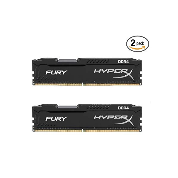 16GB DDR4 memória 2666MHz Kingston HyperX FURY fekete (Kit 2db 8GB) fotó, illusztráció : HX426C16FB2K2_16
