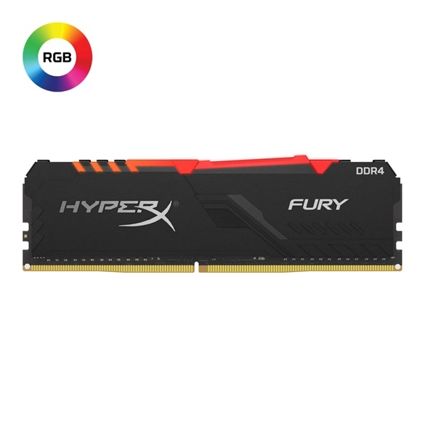 8GB DDR4 memória 2666MHz Kingston HyperX FURY RGB fotó, illusztráció : HX426C16FB3A_8