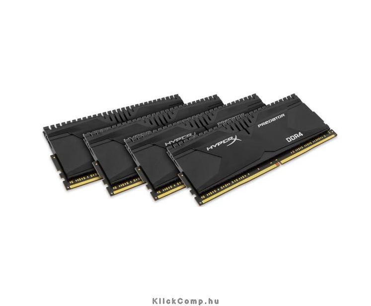 16GB DDR4 Memória 2800MHz Kit 4db 4GB memória KINGSTON HyperX Predator XMP HX42 fotó, illusztráció : HX428C14PB2K4_16