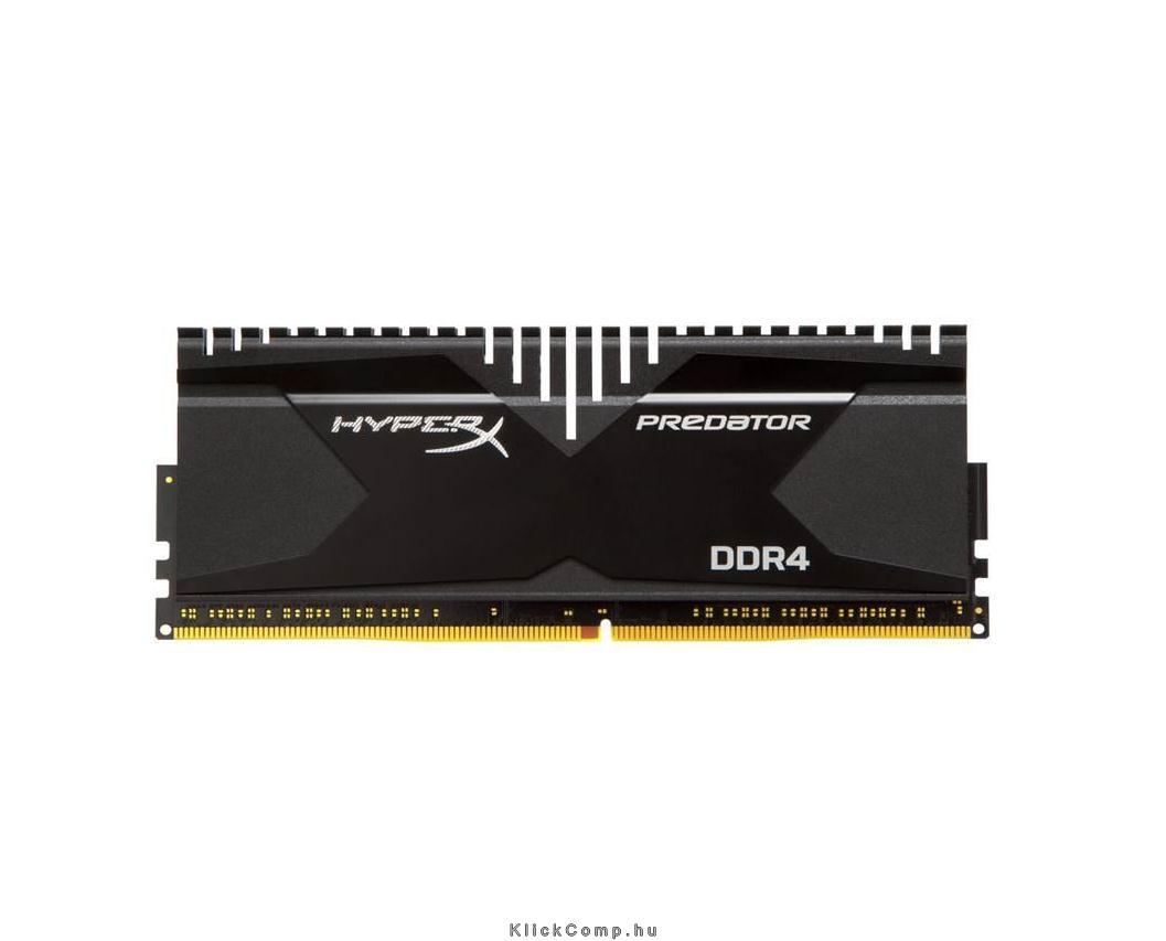 32GB DDR4 Memória 2800MHz Kit 4db 8GB memória KINGSTON HyperX Predator XMP HX42 fotó, illusztráció : HX428C14PBK4_32
