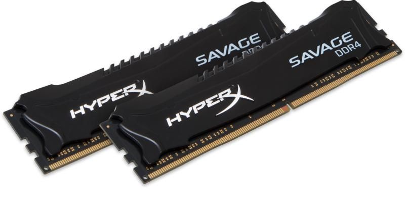 16GB DDR4 memória 2800MHz Kit 2db 8GB Kingston HyperX Savage Fekete XMP HX428C1 fotó, illusztráció : HX428C14SBK2_16