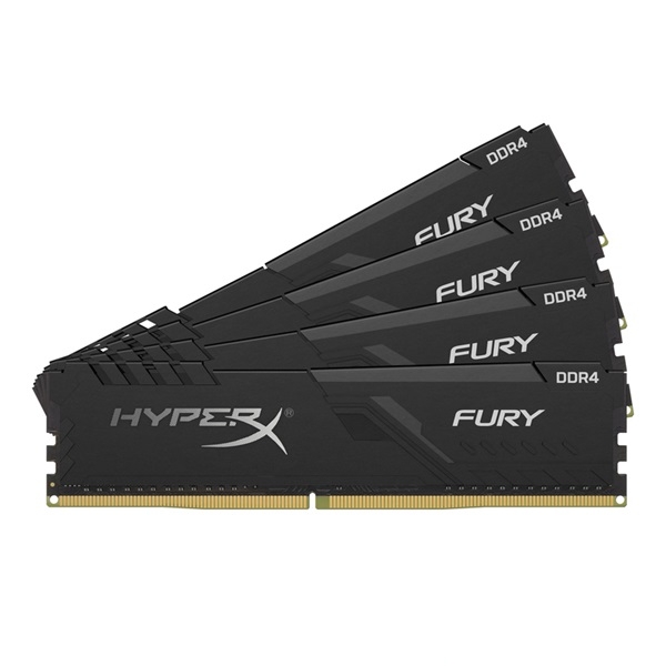 128GB DDR4 memória 3000MHz Kit 4db 32GB fekete Kingston HyperX FURY fotó, illusztráció : HX430C16FB3K4_128