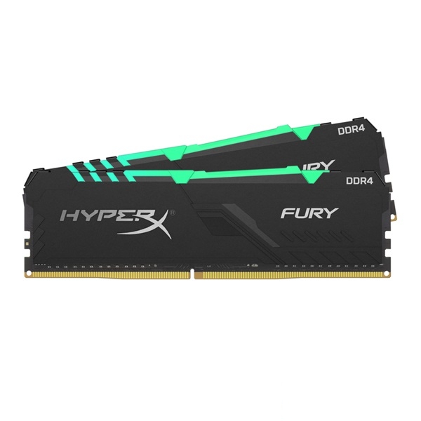 16GB DDR4 memória 3200MHz 2x8GB Kingston HyperX FURY RGB fotó, illusztráció : HX432C16FB3AK2_16