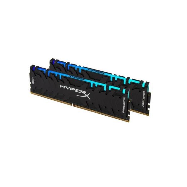 16GB DDR4 memória 3200MHz Kingston HyperX Predator RGB XMP (Kit! 2db 8GB) (HX43 fotó, illusztráció : HX432C16PB3AK2_16