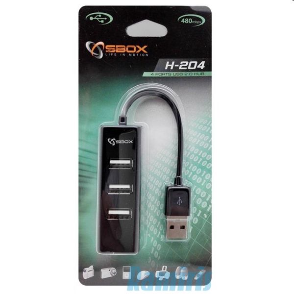 Sbox H-204 4 portos USB hub fotó, illusztráció : H-204