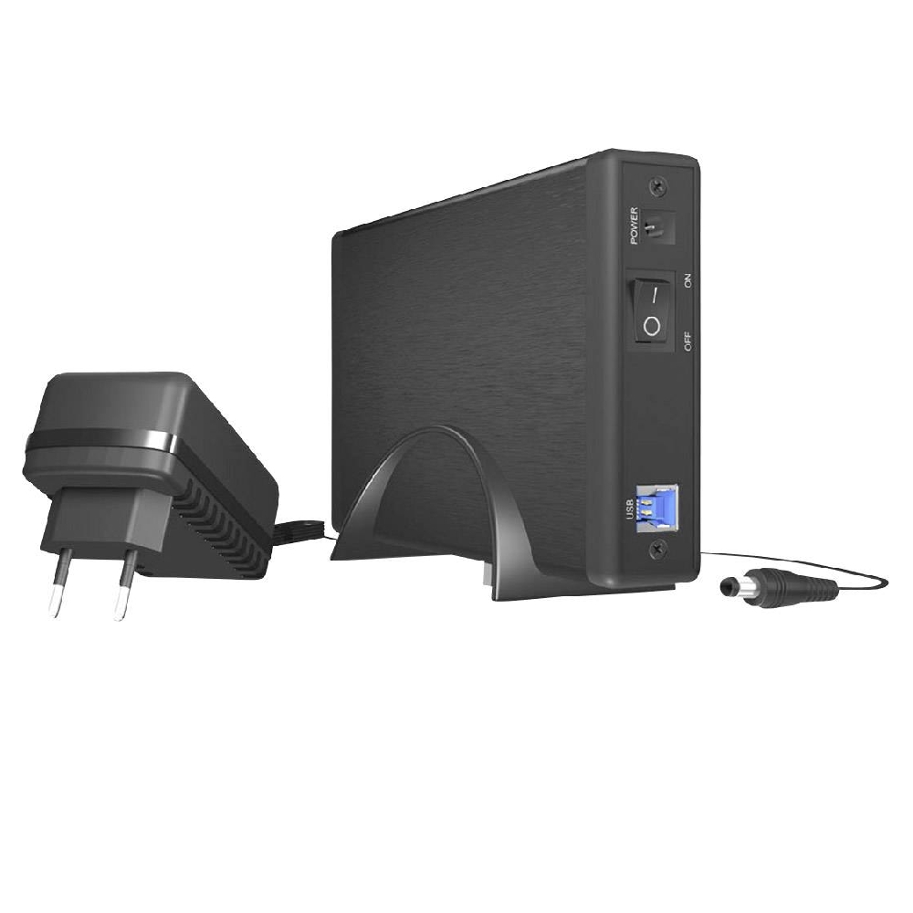 HDD ház 3.5  USB3.0 SATA külső merevlemez ház fekete RaidSonic ICY BOX fotó, illusztráció : IB-377U3