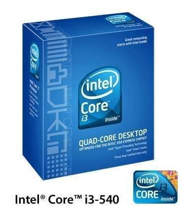 Intel processzor Core i3 540 3.06GHz, 4MB, LGA1156, 2/4 Cores/Threads Box 3év, fotó, illusztráció : ICi3540