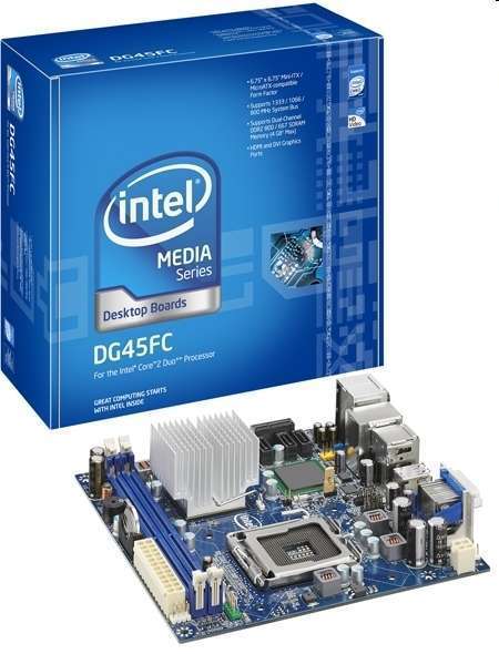 Intel Alaplap DG45FC s775, 1333MHz, mITX, DDR2, 1xPCIex1, 4xSata Bulk fotó, illusztráció : INBDG45FC
