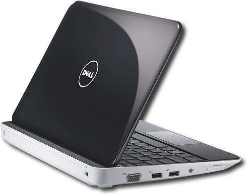 Dell Inspiron Mini 10 Black netbook Atom N450 1.66GHz 2GB 250G W7S HUB 5 m.napo fotó, illusztráció : INSP1012-11