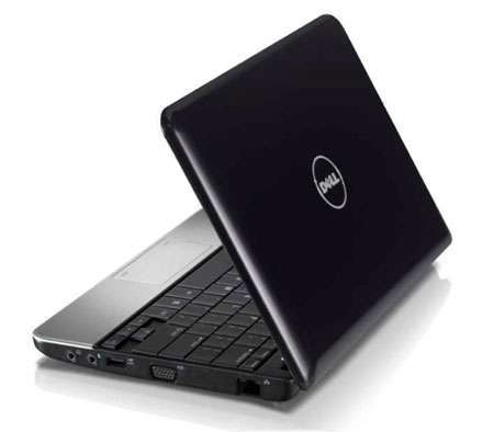 Dell Inspiron Mini 10v Black netbook Atom N455 1.66GHz 1GB 250GB W7S 2 év fotó, illusztráció : INSP1018-8