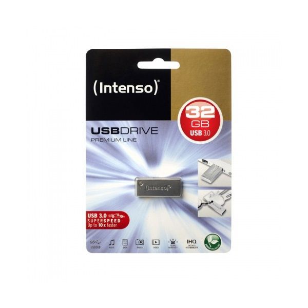 32GB PenDrive USB3.0 fémházas kivitel INTENSO Premium Line fotó, illusztráció : INTENSO-3534480