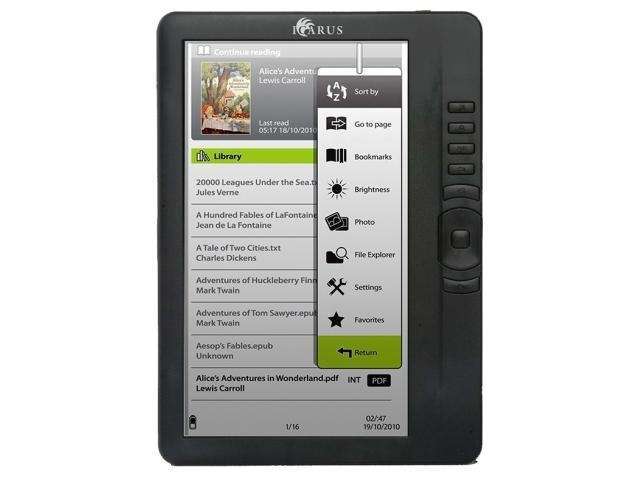 Icarus Omnia G2 multimédiás e-Reader fotó, illusztráció : Icarus-Omnia-G2