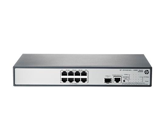HP 1910-8G-PoE+180W +1 SFP Switch fotó, illusztráció : JG350A