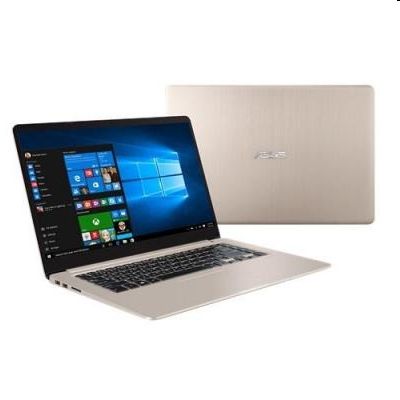Asus laptop 15.6  FHD i5-7200U 8GB 512GB GT-940MX  WIN 10 arany színű fém ház fotó, illusztráció : K510UR-BQ020T