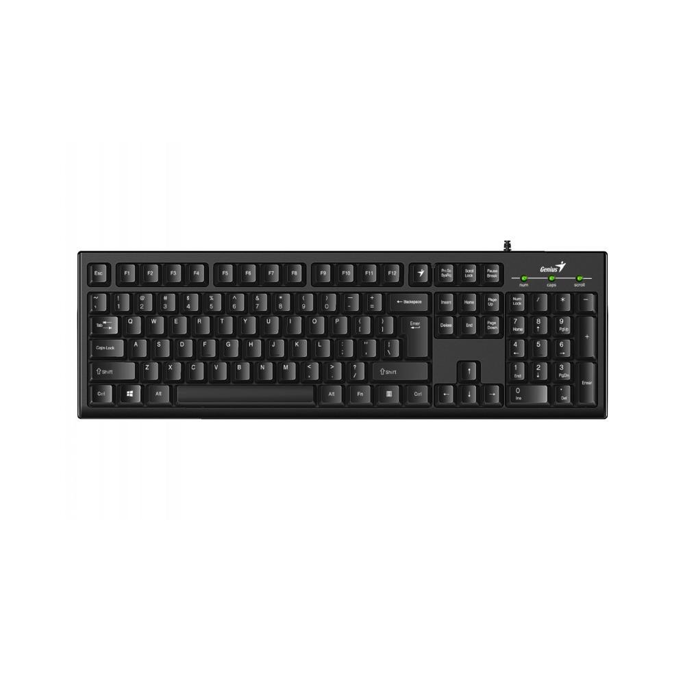 Billentyűzet USB Genius KB-100 SMART fekete HU fotó, illusztráció : KB-100-SMART