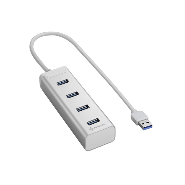 4 port USB Hub - Aluminium Hub Ezüst USB3.0 - Már nem forgalmazott termék fotó, illusztráció : KELSHA16822