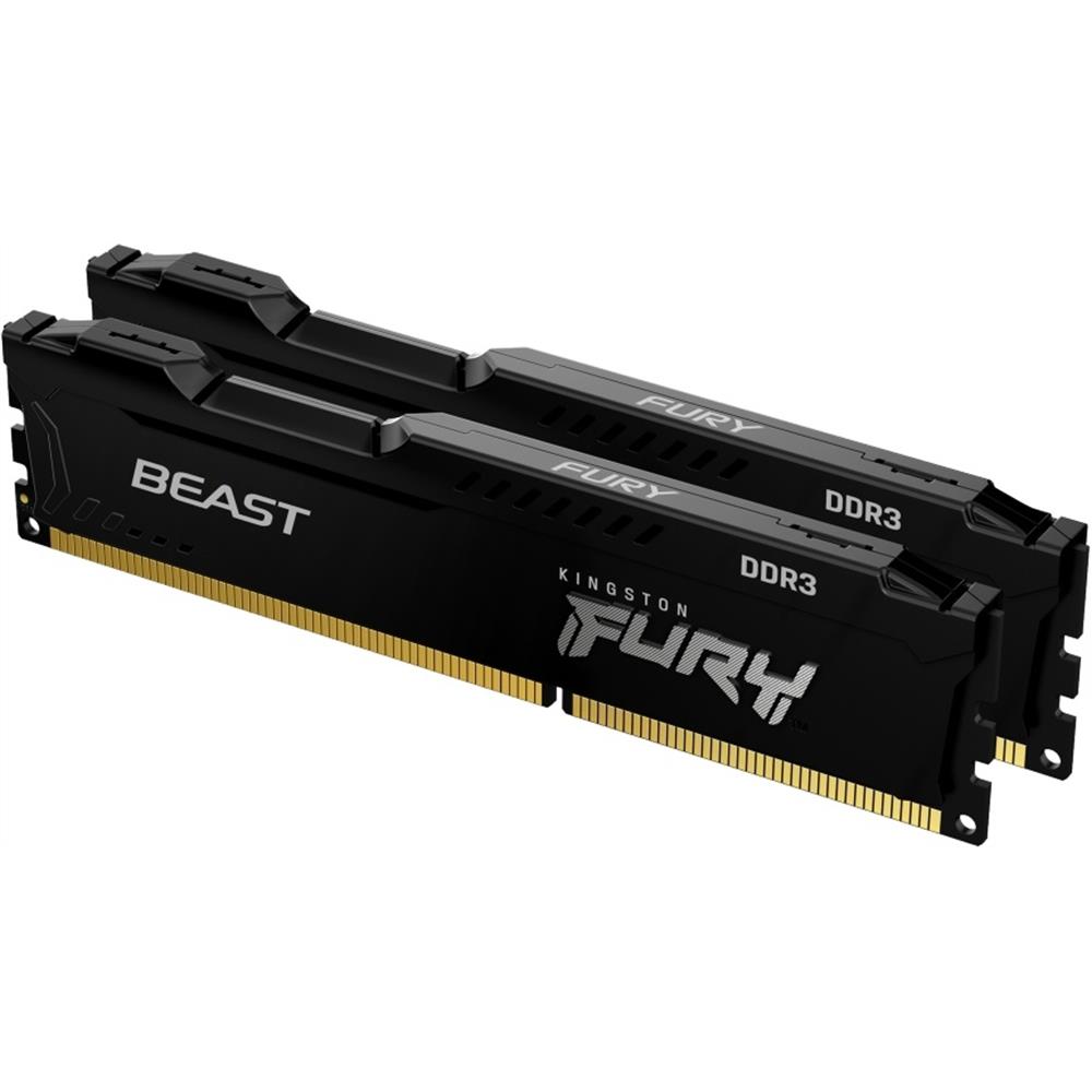 8GB memória DDR3 1600MHz 2x4GB Kingston FURY Beast Black fotó, illusztráció : KF316C10BBK2_8