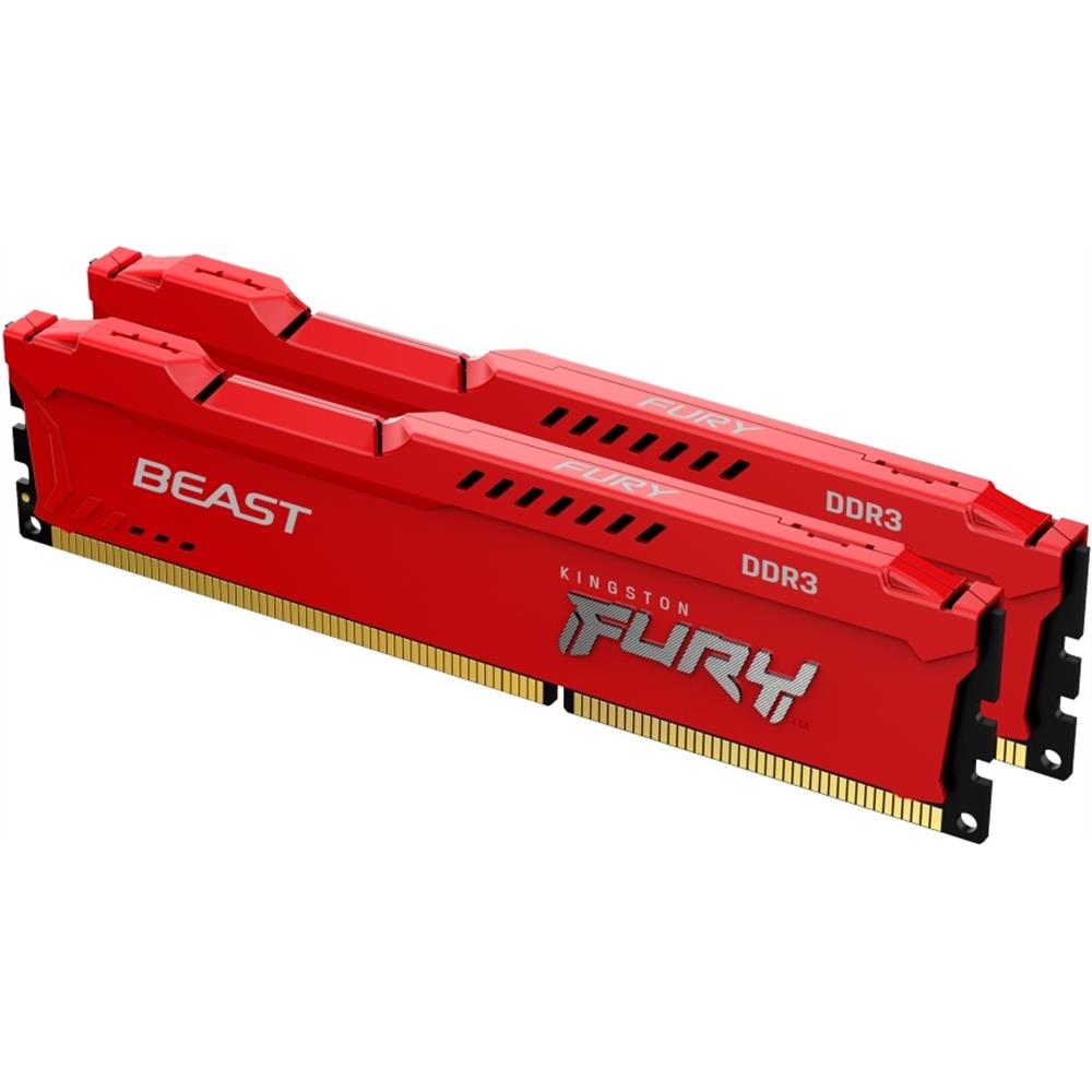 16GB memória DDR3 1600MHz (Kit of 2) Kingston FURY Beast Red KF316C10BRK2/16 fotó, illusztráció : KF316C10BRK2_16