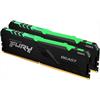 16GB DDR4 memria 2666MHz 2x8GB Kingston FURY Beast RGB                                                                                                                                                 