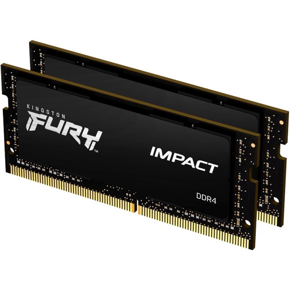 32GB notebook memória DDR4 2666MHz (Kit of 2) 1Gx8 Kingston FURY Impact KF426S1 fotó, illusztráció : KF426S15IB1K2_32