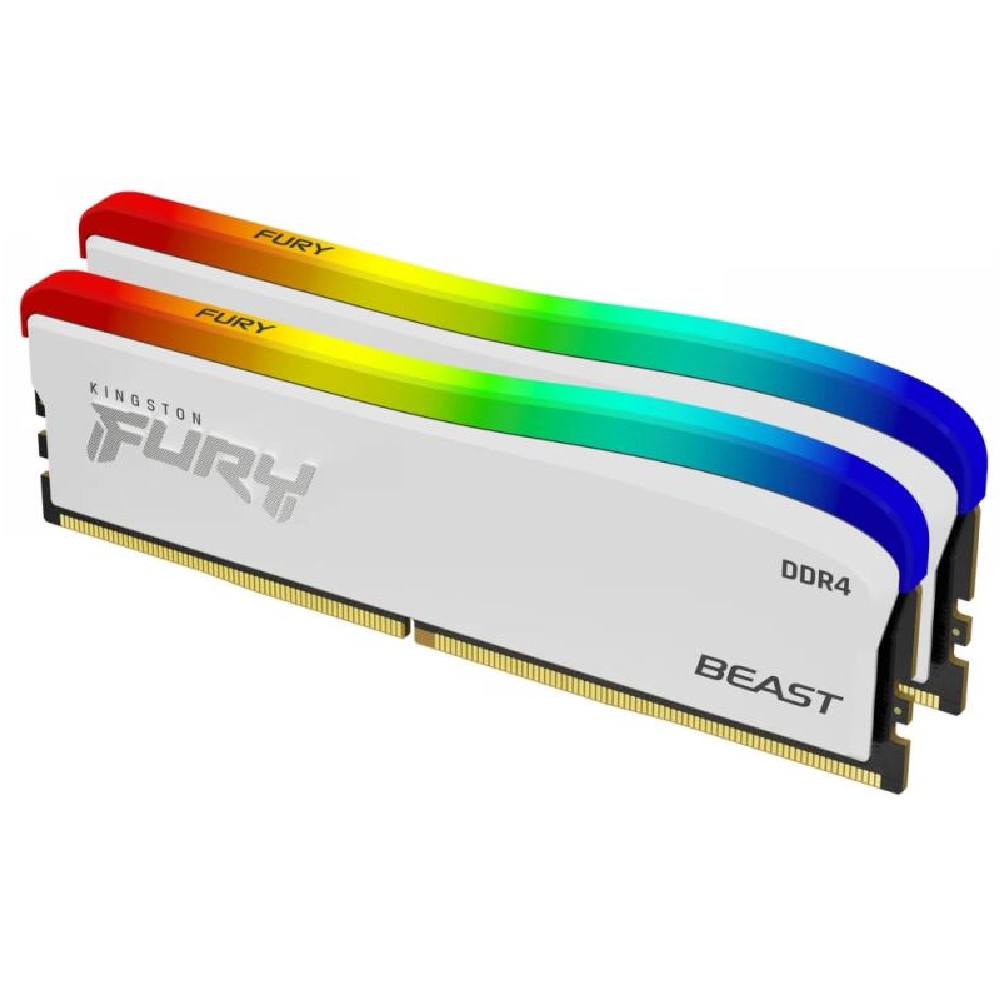 16GB DDR4 memória 3200MHz 2x8GB Kingston FURY Beast White fotó, illusztráció : KF432C16BWAK2_16