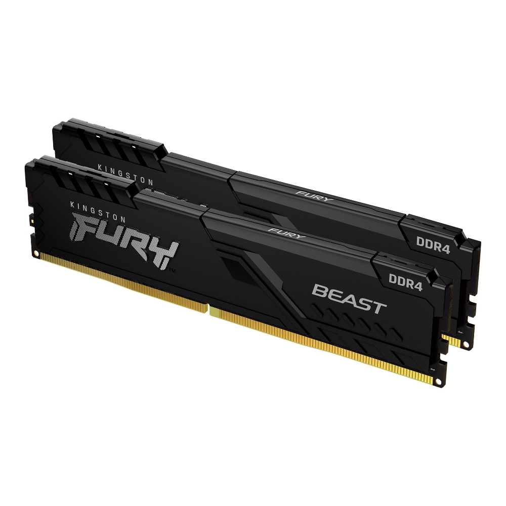 16GB DDR4 memória 3600MHz 2x8GB Kingston FURY Beast Black fotó, illusztráció : KF436C17BBK2_16