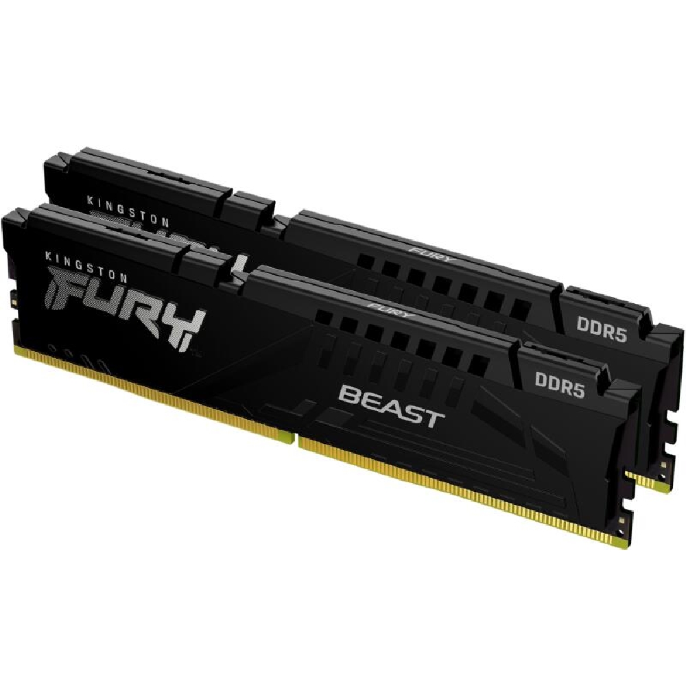 16GB DDR5 memória 4800MHz 2x8GB Kingston FURY Beast Black fotó, illusztráció : KF548C38BBK2-16