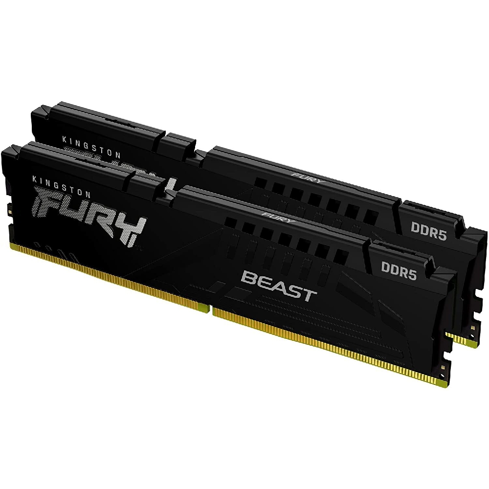 64GB DDR5 memória 4800MHz 2x32GB Kingston FURY Beast Black fotó, illusztráció : KF548C38BBK2-64