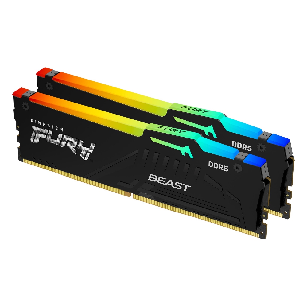 32GB DDR5 memória 5200MHz 2x16GB Kingston FURY Beast fotó, illusztráció : KF552C36BBEAK2-32