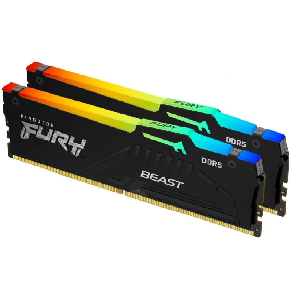 64GB DDR5 memória 5200MHz 2x32GB Kingston FURY Beast fotó, illusztráció : KF552C36BBEAK2-64