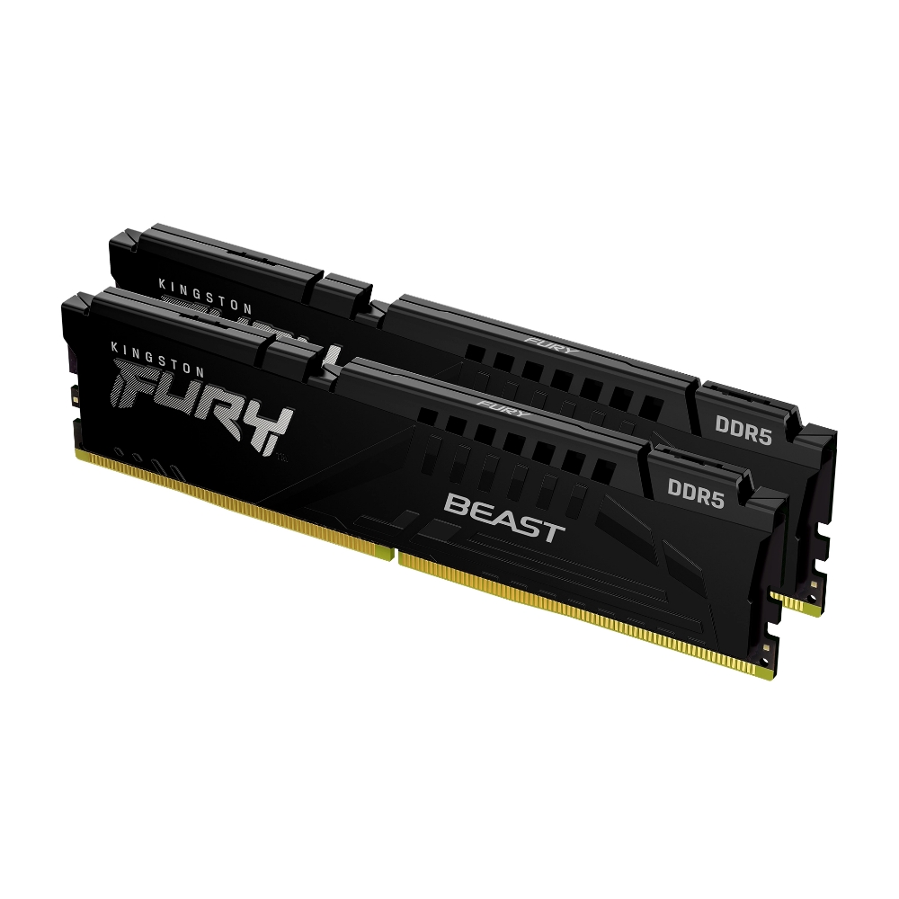 16GB DDR5 memória 5200MHz 2x8GB Kingston FURY Beast Black fotó, illusztráció : KF552C36BBEK2-16