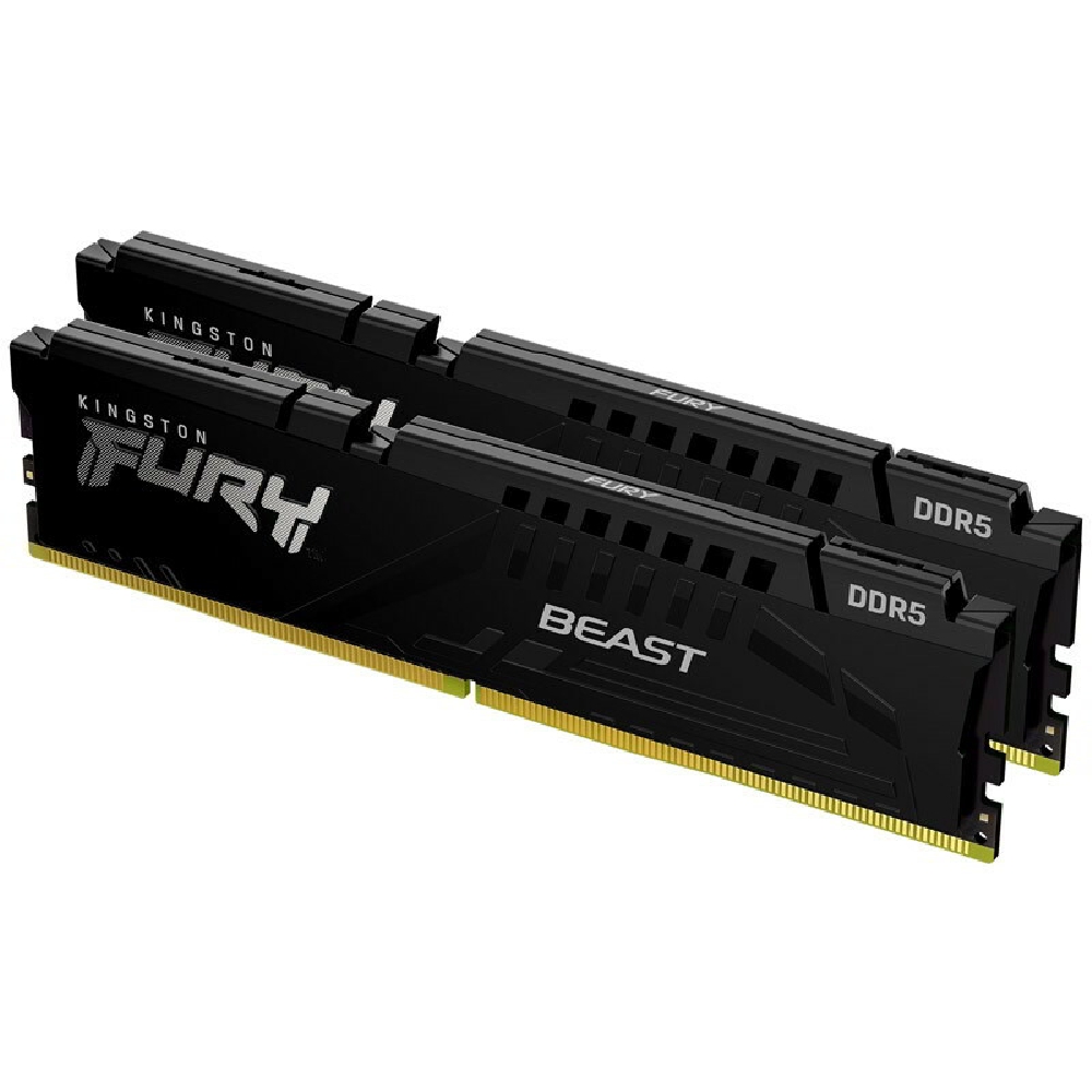 32GB DDR5 memória 5200MHz 2x16GB Kingston FURY Beast Black fotó, illusztráció : KF552C36BBEK2-32