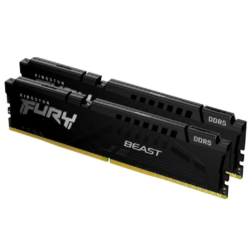 64GB DDR5 memória 5200MHz 2x32GB Kingston FURY Beast Black fotó, illusztráció : KF552C36BBEK2-64