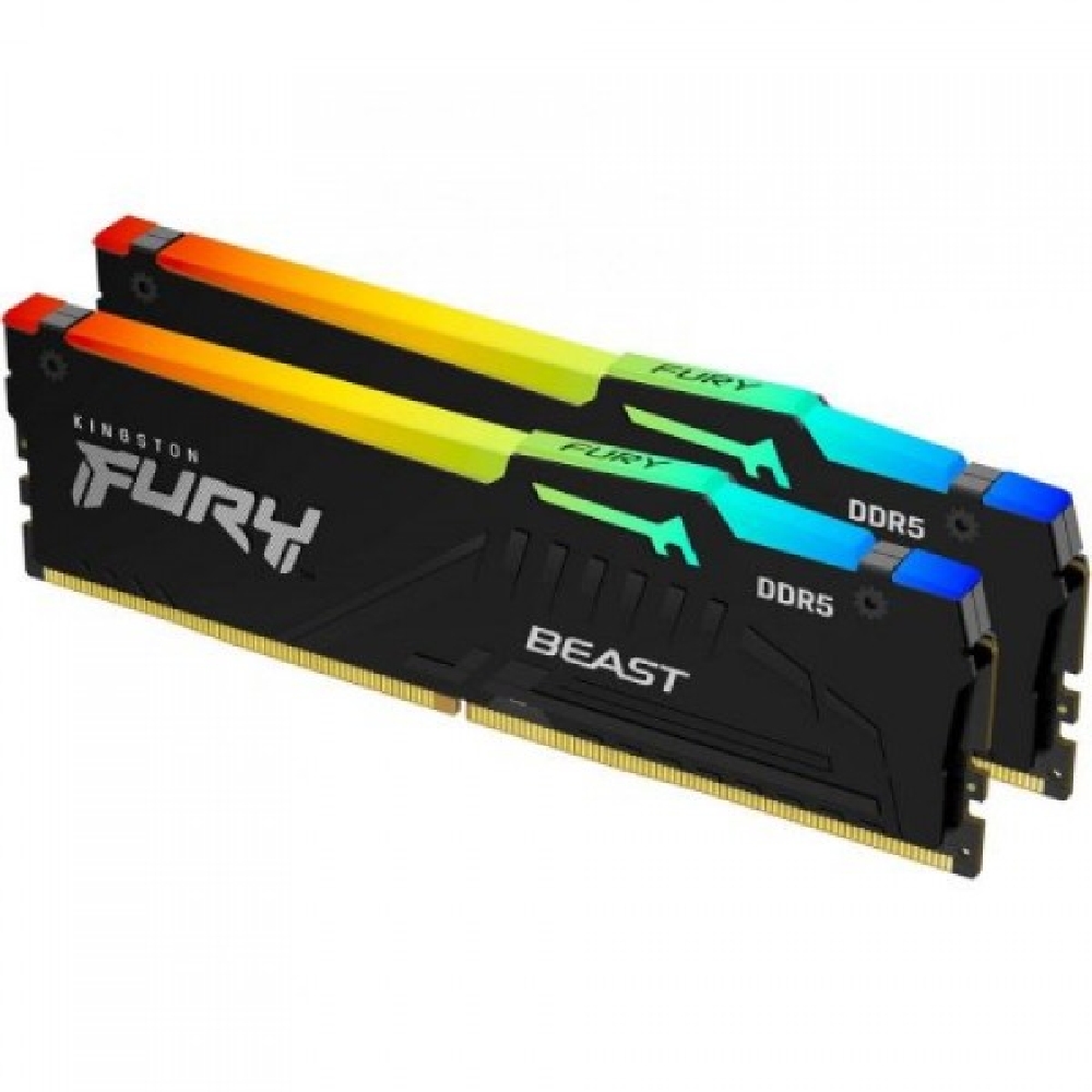 64GB DDR5 memória 5200MHz 2x32GB Kingston FURY Beast fotó, illusztráció : KF552C40BBAK2-64