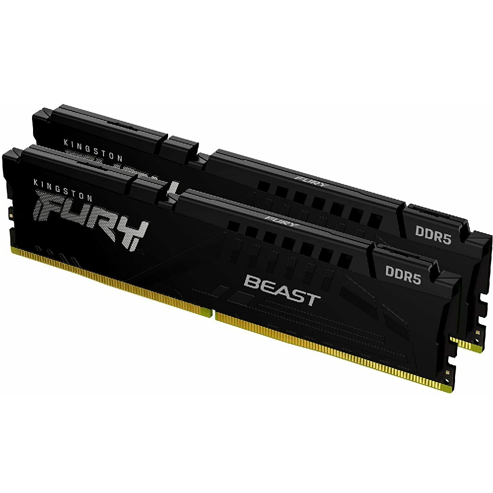 16GB DDR5 memória 5200MHz 2x8GB Kingston FURY Beast Black fotó, illusztráció : KF552C40BBK2-16