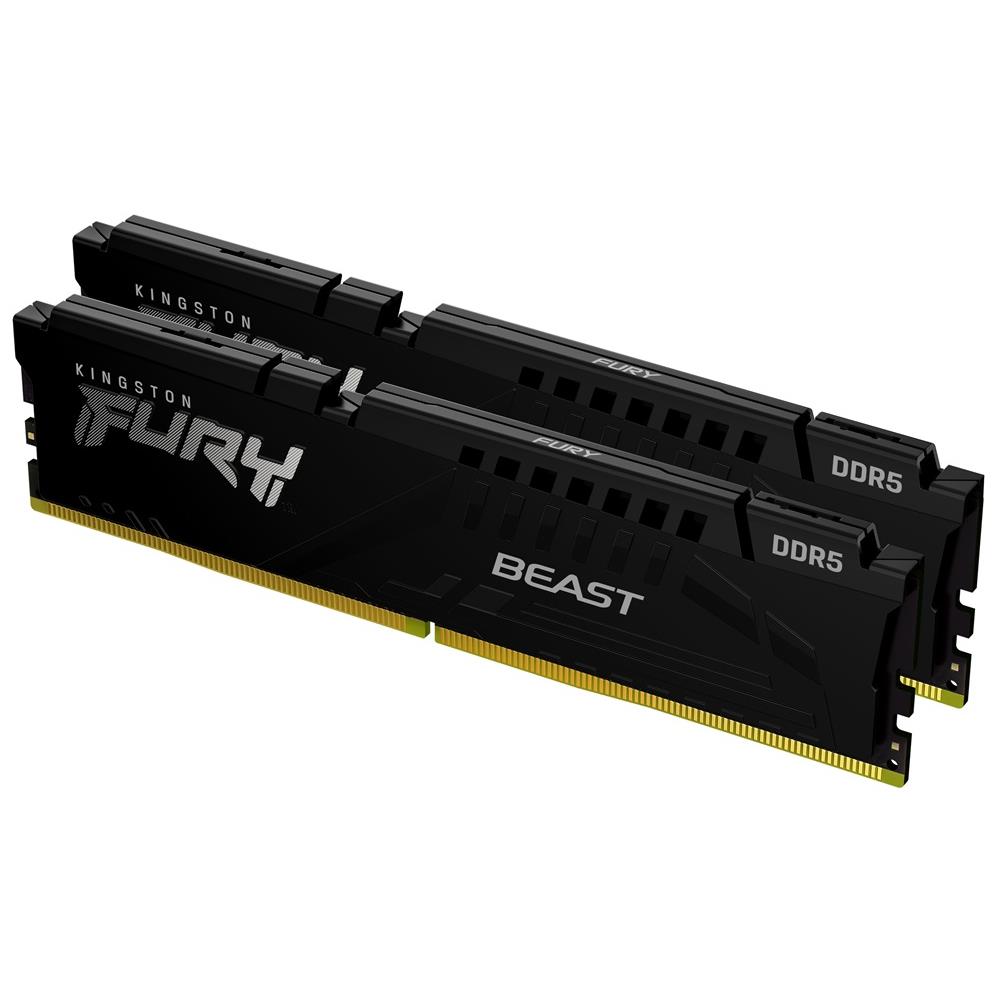 32GB DDR5 memória 5200MHz (Kit of 2) Kingston FURY Beast Black fotó, illusztráció : KF552C40BBK2-32