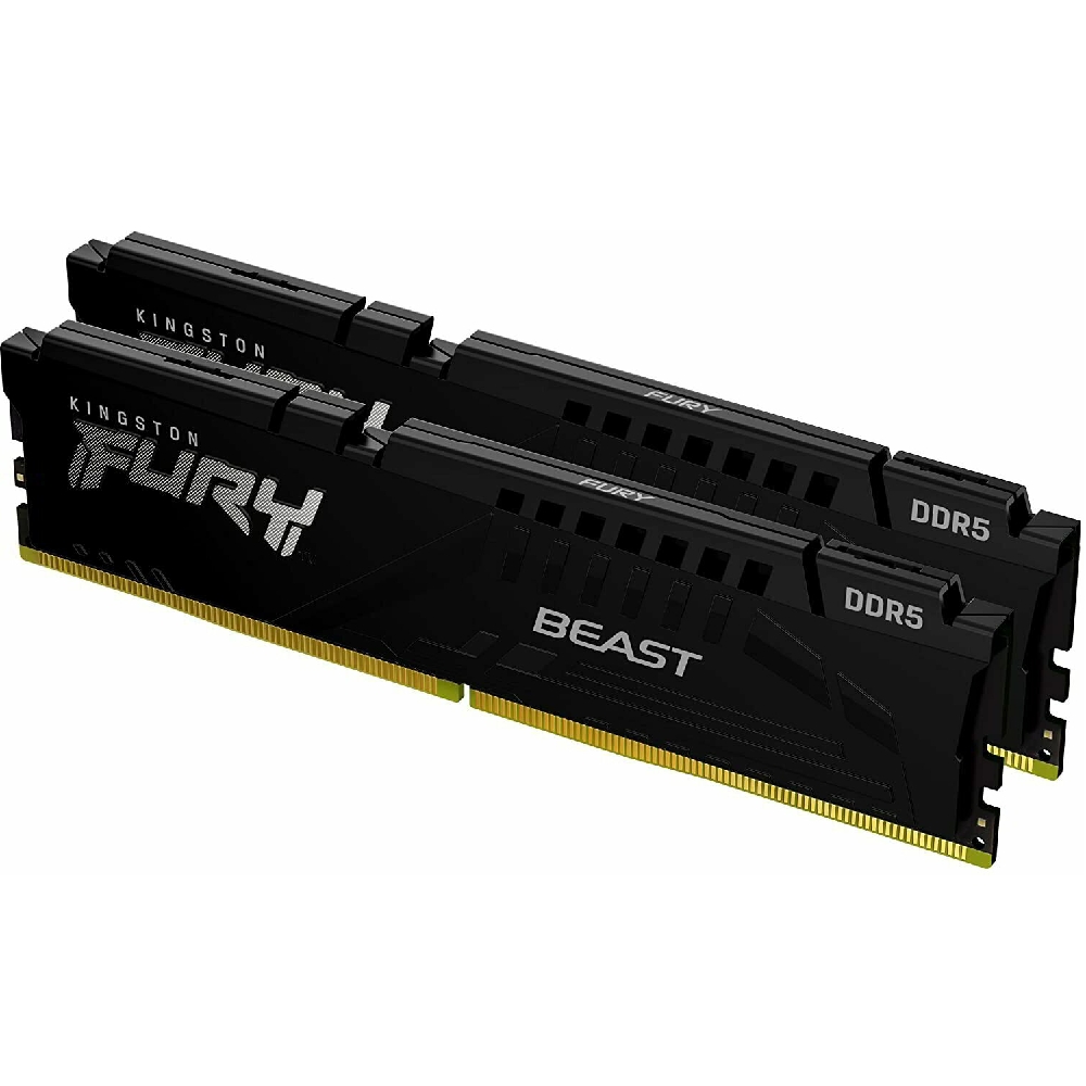 64GB DDR5 memória 5200MHz 2x32GB Kingston FURY Beast Black fotó, illusztráció : KF552C40BBK2-64