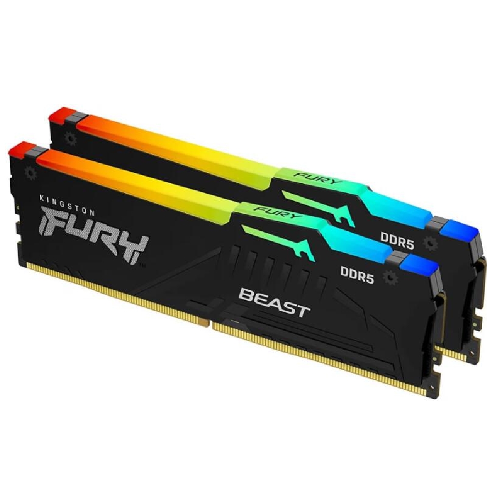 64GB DDR5 memória 5600MHz 2x32GB Kingston FURY Beast fotó, illusztráció : KF556C36BBEAK2-64