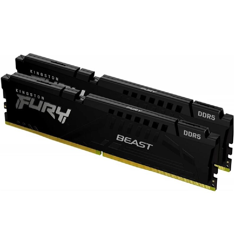 32GB DDR5 memória 5600MHz 2x16GB Kingston FURY Beast Black fotó, illusztráció : KF556C36BBEK2-32