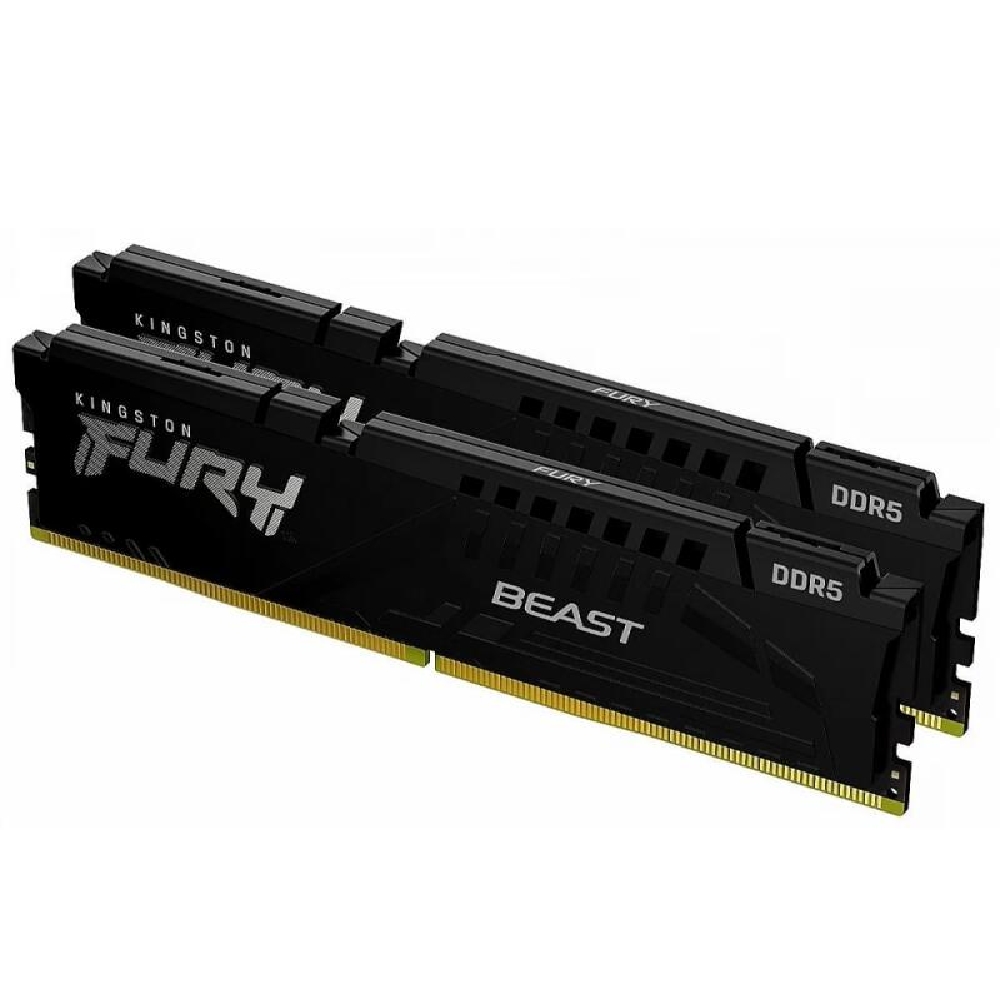 64GB DDR5 memória 5600MHz 2x32GB Kingston FURY Beast Black fotó, illusztráció : KF556C36BBEK2-64