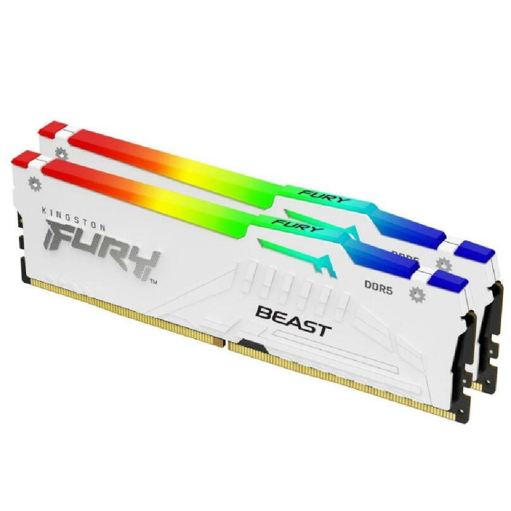 32GB DDR5 memória 5600MHz 2x16GB Kingston FURY Beast White fotó, illusztráció : KF556C36BWEAK2-32