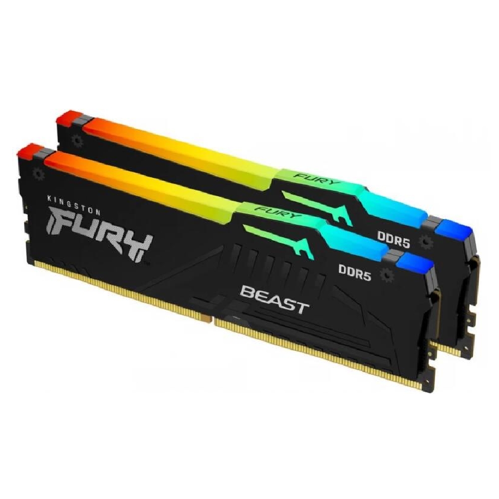 16GB DDR5 memória 5600MHz 2x8GB Kingston FURY Beast fotó, illusztráció : KF556C40BBAK2-16