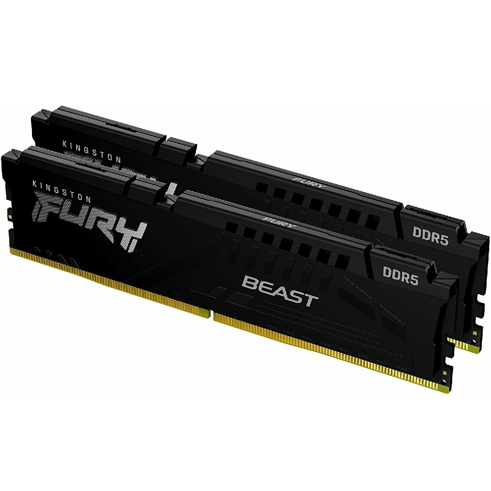 64GB DDR5 memória 5600MHz 2x32GB Kingston FURY Beast Black fotó, illusztráció : KF556C40BBK2-64