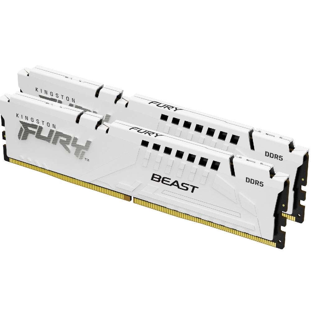 64GB DDR5 memória 5600MHz 2x32GB Kingston FURY Beast White fotó, illusztráció : KF556C40BWK2-64
