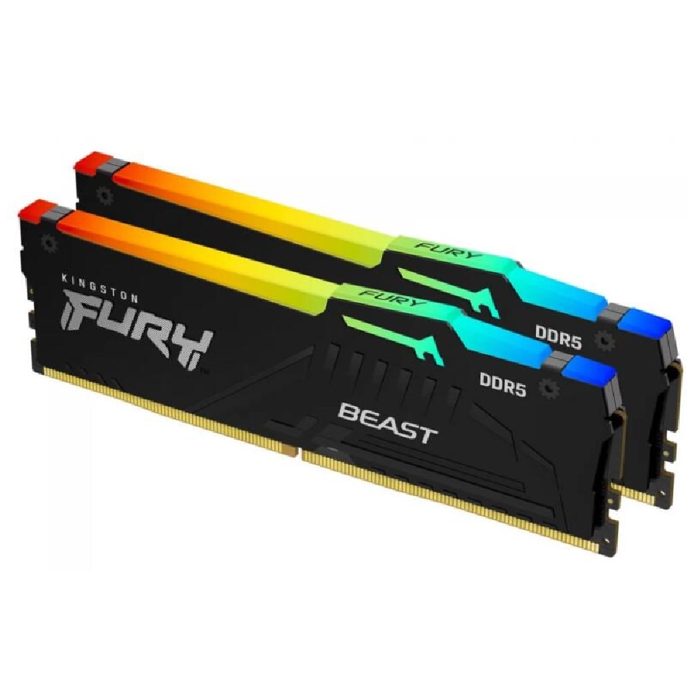 16GB DDR5 memória 6000MHz 2x16GB Kingston FURY Beast fotó, illusztráció : KF560C36BBEAK2-16