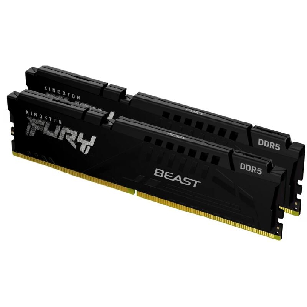 16GB DDR5 memória 6000MHz 2x8GB Kingston FURY Beast Black fotó, illusztráció : KF560C36BBEK2-16