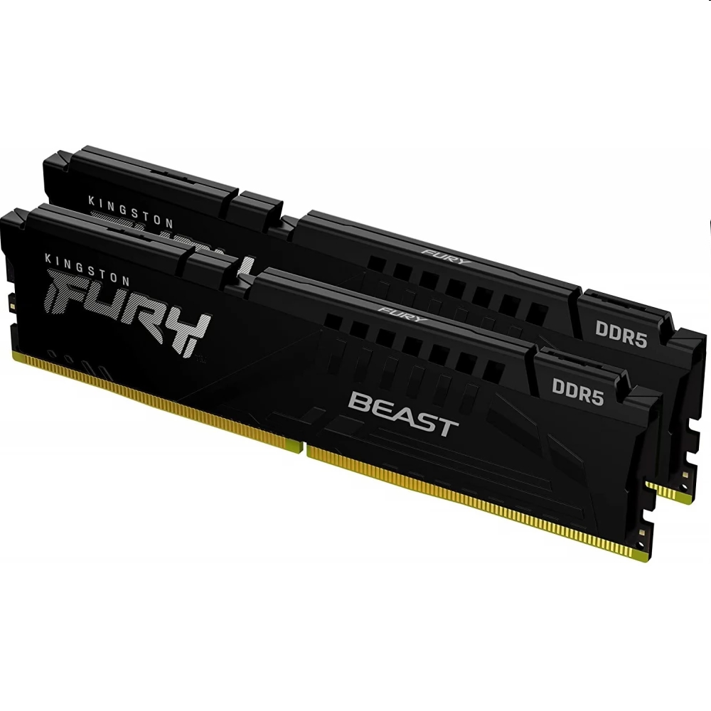 32GB DDR5 memória 6000MHz 2x16GB Kingston FURY Beast Black fotó, illusztráció : KF560C36BBEK2-32