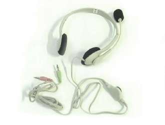 sztereo fejhallgató+mikrofon fotó, illusztráció : KH316